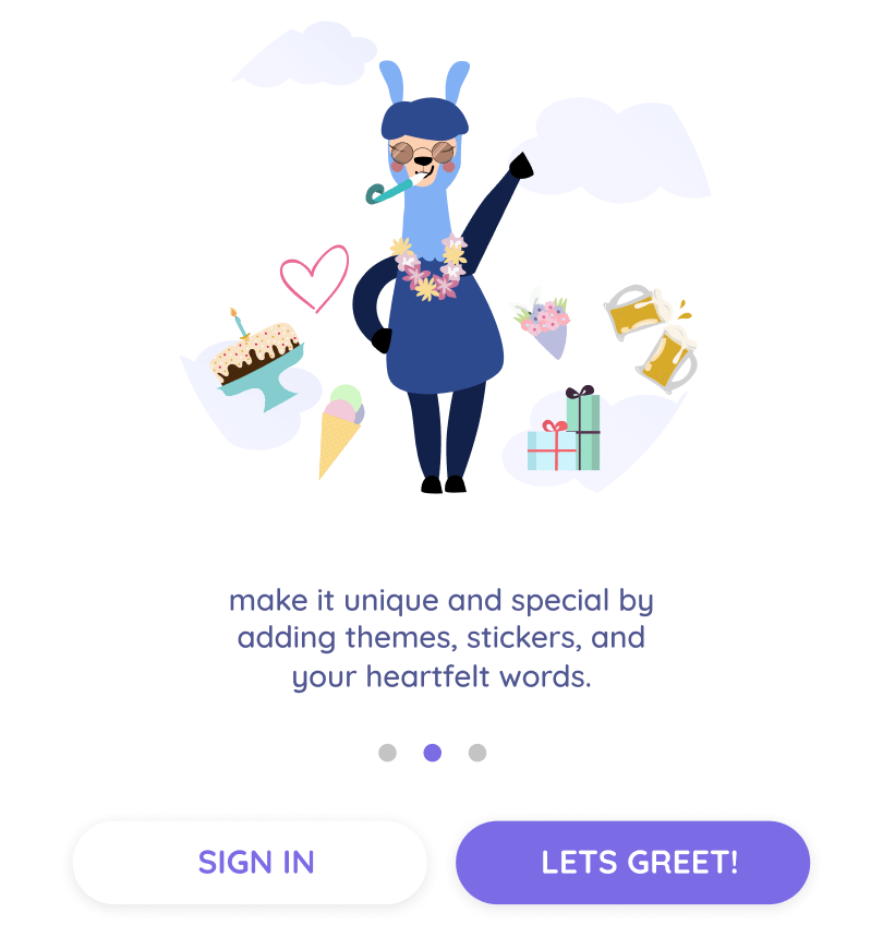 Build an app for creating and sharing digital greeting cards.