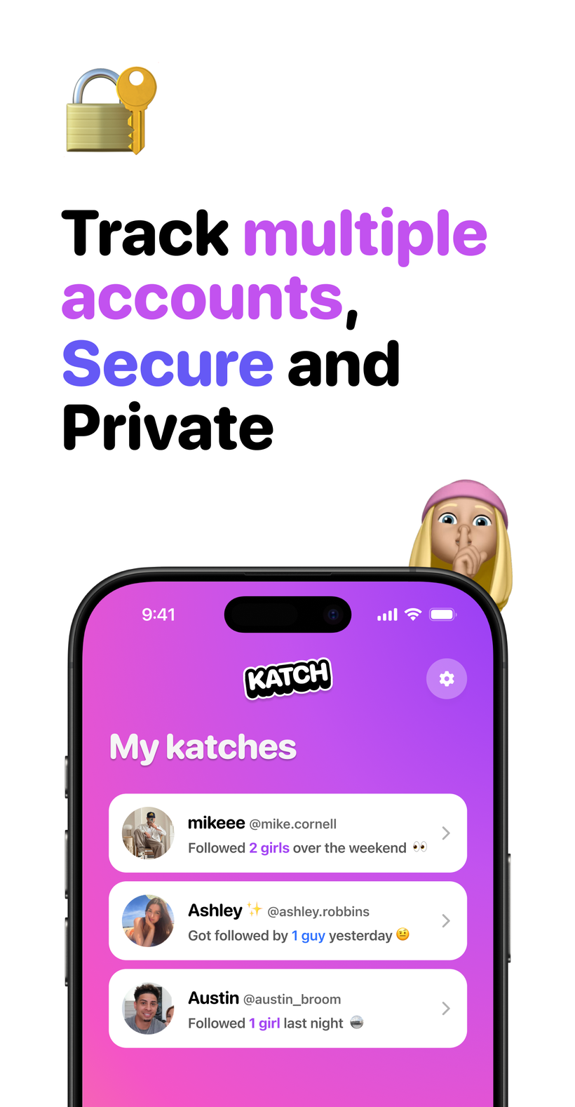 Real-time alerts and anonymous viewing.